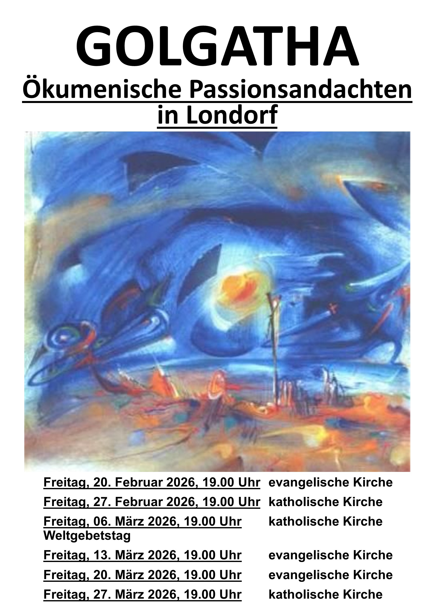 Ökomenische Passionsandachten 2026