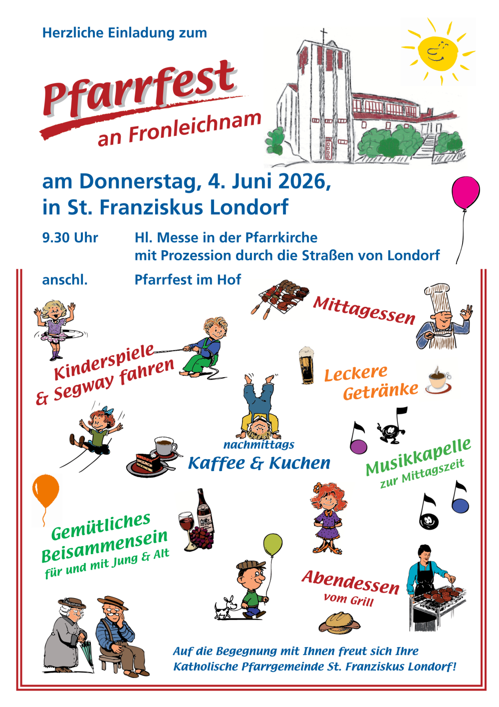 Einladung zum Pfarrfest am 04. Juni 2026